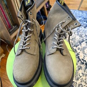 Dr. Martens Taupe Leather Men's Boots